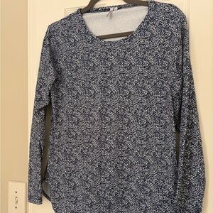 Lulu-B Navy and White Long Sleeve Top